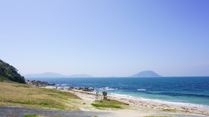 志賀島の海岸の風景
