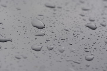 water drops on metal floor background