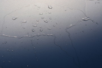 water drops on metal floor background
