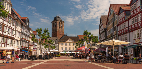 Bad Hersfeld, Linggplatz mit Blick auf die Stadtkirche