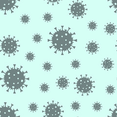 Coronavirus blue pattern
