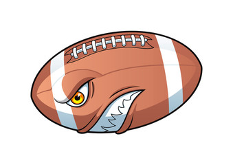 american football cartoon ball