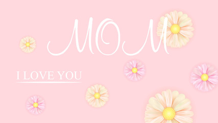 Mother's day illustration. Simple vector illustration for UI and UX, website or mobile application