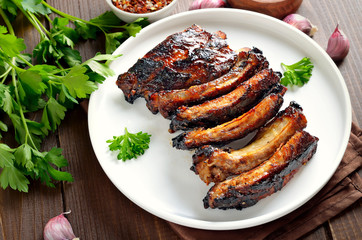 Fried pork ribs
