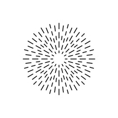 Obraz premium Vintage sunburst. Star burst design element on white background