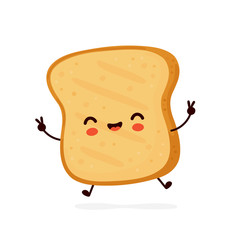 Cute happy funny toast. Vector 