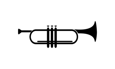 Trumpet icon Vector Illustration on the white background.
