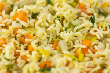 Fresh made Alphabet Soup (selective focus)