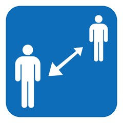 Simple icon representing social distance