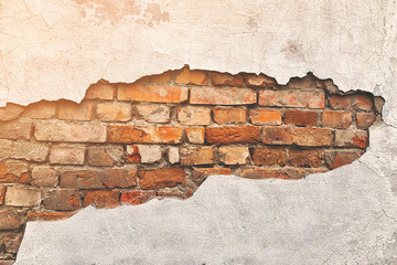 Wall with bricks background. Old wall texture.