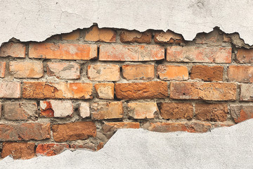 Wall with bricks background. Old wall texture.