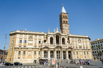 Fototapeta na wymiar The Papal Basilica of Santa Maria Maggiore in Rome, Italy.