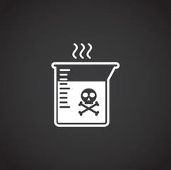 Acid related icon on background for graphic and web design. Creative illustration concept symbol for web or mobile app