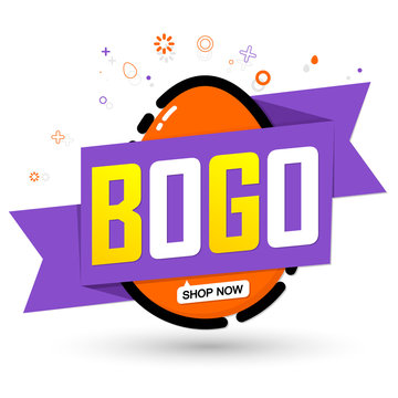 BOGO, Easter Sale banner design template, buy 1 get 1 free, discount tag, app icon, vector illustration