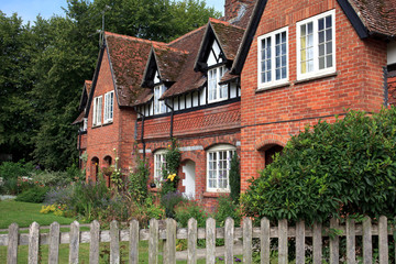 Avebury (England), UK - August 05, 2015: A typical house in Avebury village, Wiltshire , England, United Kingdom.