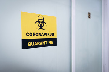 picture of negative unit for coronavirus infection patient in the hospital. covid-19, quarantine, medical, healthcare concept