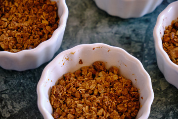 Healthy, homemade apple crisp