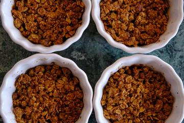 Healthy, homemade apple crisp