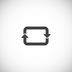 Arrow related icon on background for graphic and web design. Creative illustration concept symbol for web or mobile app