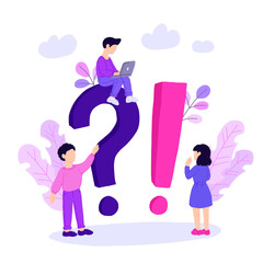 Landing page template of Frequently Asked Question Concept. Modern flat design concept of web page design for website and mobile website