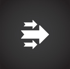 Arrow related icon on background for graphic and web design. Creative illustration concept symbol for web or mobile app