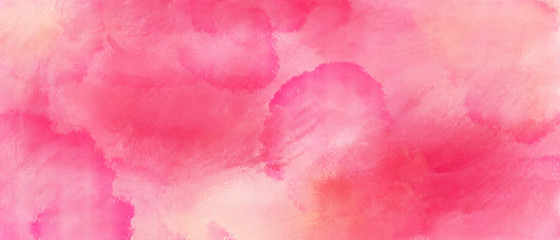 Bright pink watercolor background on textured paper. Stains of watercolor.
