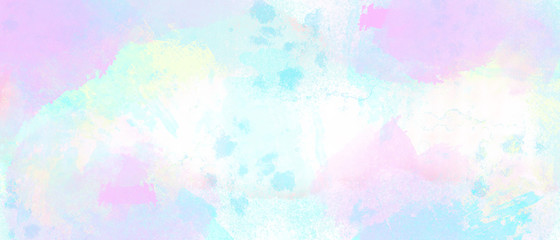 Obraz premium Abstract background from neon bright pink yellow and blue colors. Splashes and strokes of paint on a fresh summer background 