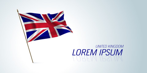 United Kingdom of Great Britain day greeting card, banner, horizontal vector illustration
