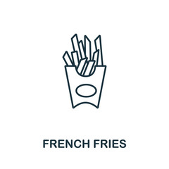 Obraz premium French Fries icon from fastfood collection. Simple line element French Fries symbol for templates, web design and infographics