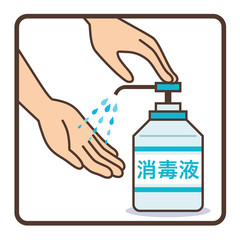 消毒　手　コロナウイルス