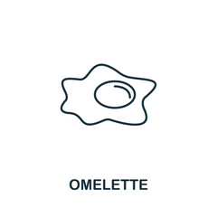 Omelette icon from fastfood collection. Simple line element Omelette symbol for templates, web design and infographics