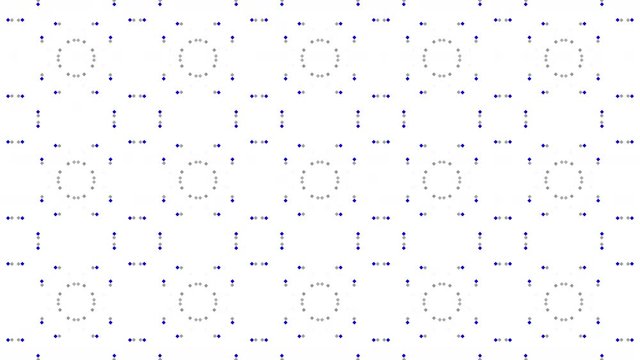 Pixel abstract pattern with elementary design 50 fps, on white BG