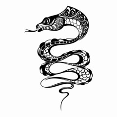 Fototapeta premium vector style snake art