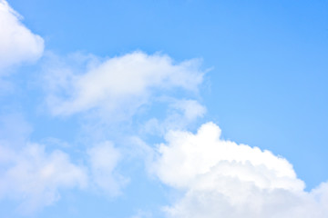 Blue sky white cloud white background. Beautiful sky and clouds in the afternoon.