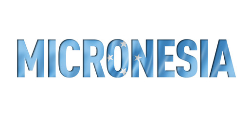 Micronesia flag text font