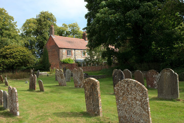 Avebury (England), UK - August 05, 2015: The cemetery in Avebury village, Wiltshire , England, United Kingdom.