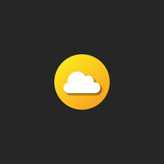 Cloud icon in trendy flat style isolated on black background. Vector illustration