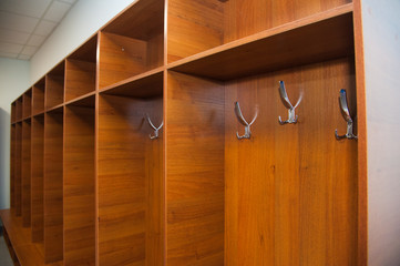 Empty football changing room