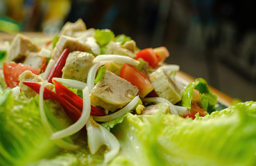 Close up Vietnamese Pork Sausage Salad