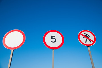 Prohibiting road signs