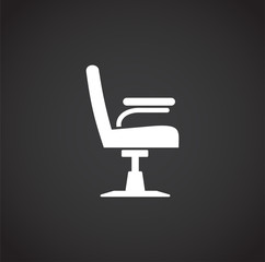 Barber related icon on background for graphic and web design. Creative illustration concept symbol for web or mobile app