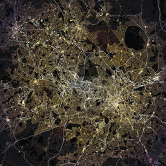 Map Birmingham city. United Kingdom
