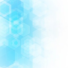 Hexagon blue background. Abstract template for presentation, flyer design. m aket for banner, certificate. eps 10