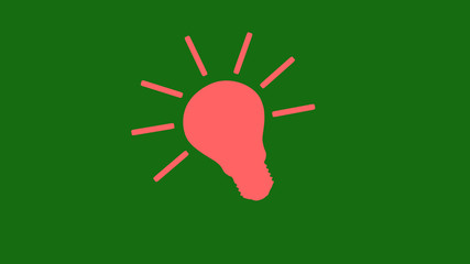 Light idea bulb icon on green background,bulb icon