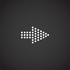 Arrow related icon on background for graphic and web design. Creative illustration concept symbol for web or mobile app