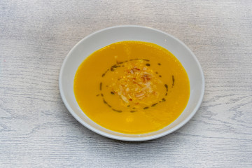 Spiced winter squash and coconut soup