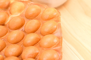 Traditional Hong Kong waffle soft and crunchy from oven, Hong Kong Egg,egg puff