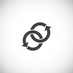 Arrow related icon on background for graphic and web design. Creative illustration concept symbol for web or mobile app