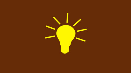 Amazing yellow light bulb icon,New bulb icon
