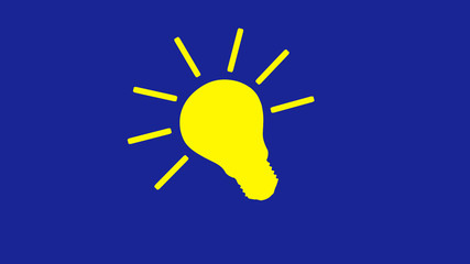 New yellow light bulb icon,Blue light bulb icon,yellow bulb